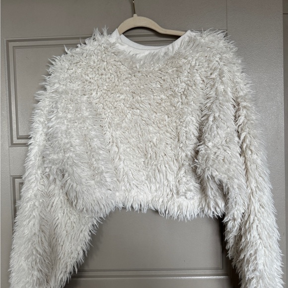 Arizona Jean Company Sweaters - Arizona Cream Faux Fur Sweater